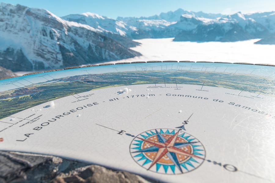 Itinéraire raquettes : La Bourgeoise depuis le chalet d'accueil de Joux Plane_Verchaix