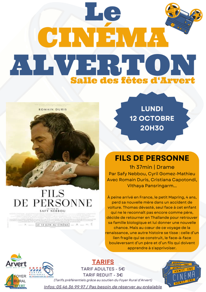 Cinéma Alverton "FILS DE PERSONNE"