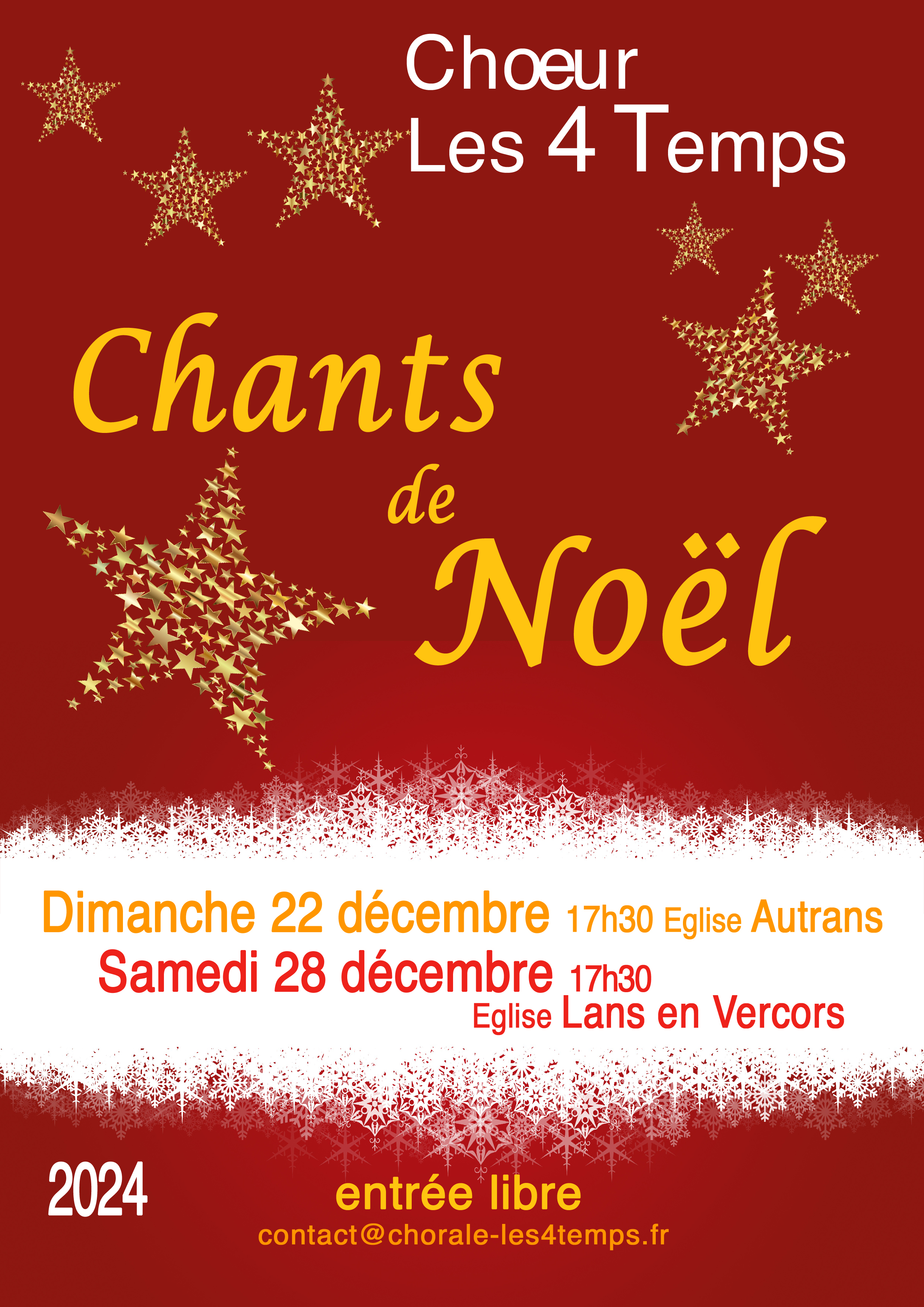 Chants de Noël par la Chorale des 4 Temps