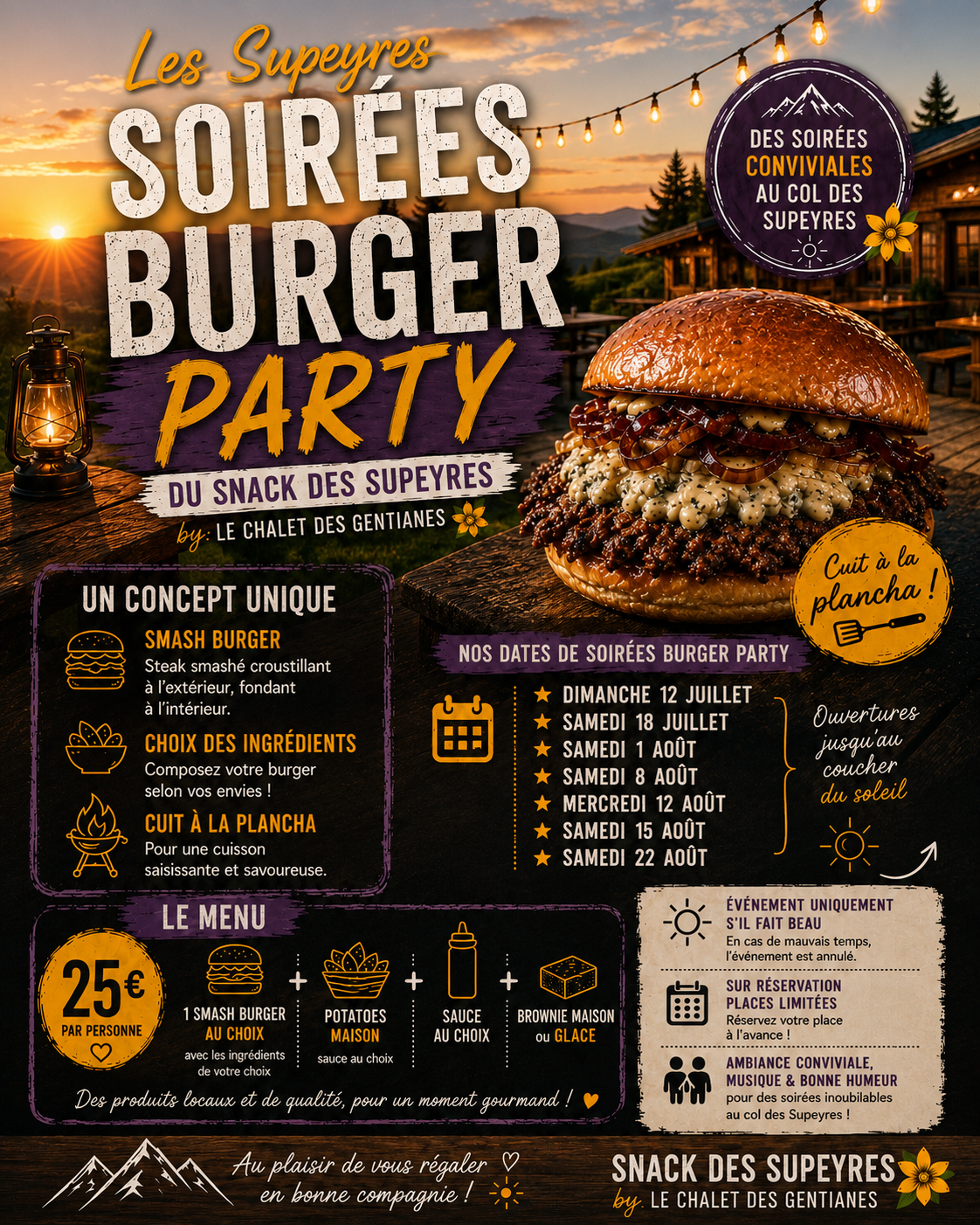 Les Supeyres soirées burger party