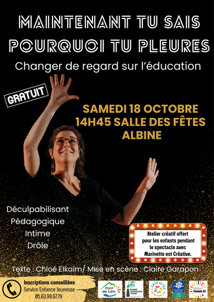 SPECTACLE + ATELIER CRÉATIF : UN MOMENT POUR DÉCULPABILISER ET S’AMUSER EN FAMILLE ! 