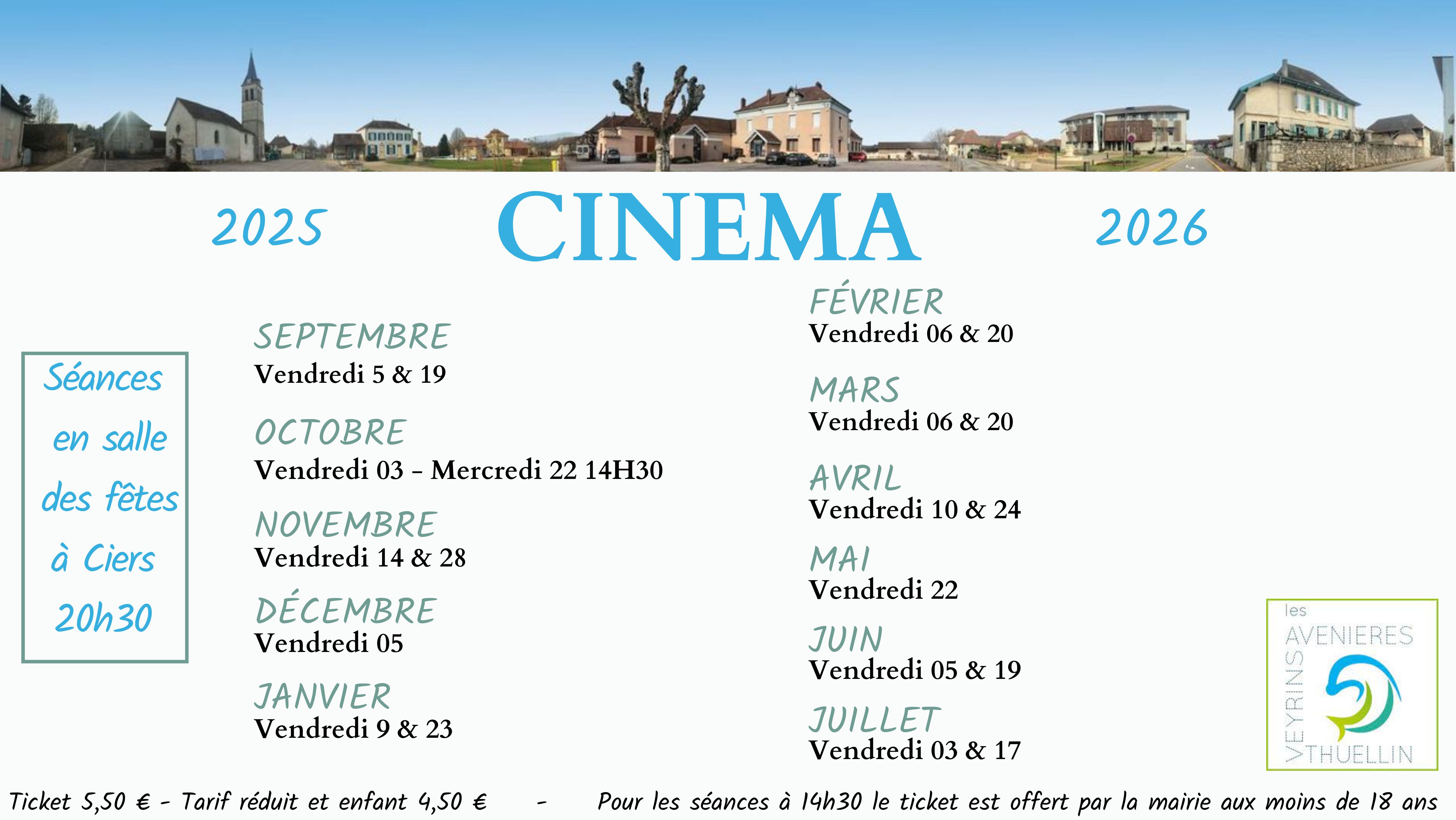 Séances de cinéma en salle_Les Avenières Veyrins-Thuellin
