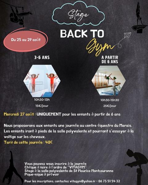 STAGE DE GYM ETE