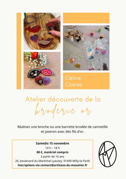 Atelier découverte de la broderie or