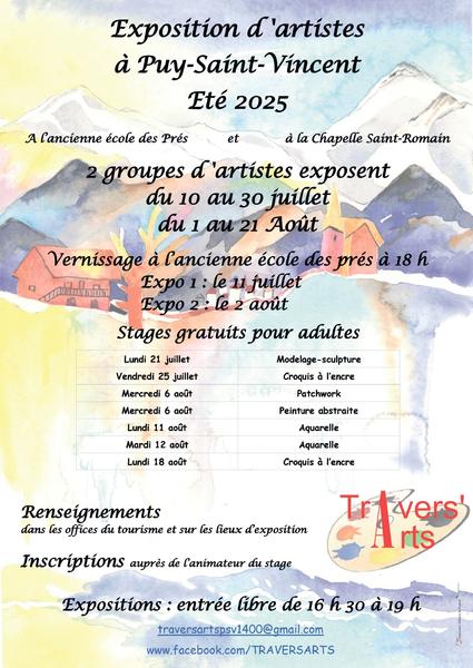 Stage Travers'Arts : Croquis à l'encre_Puy-Saint-Vincent