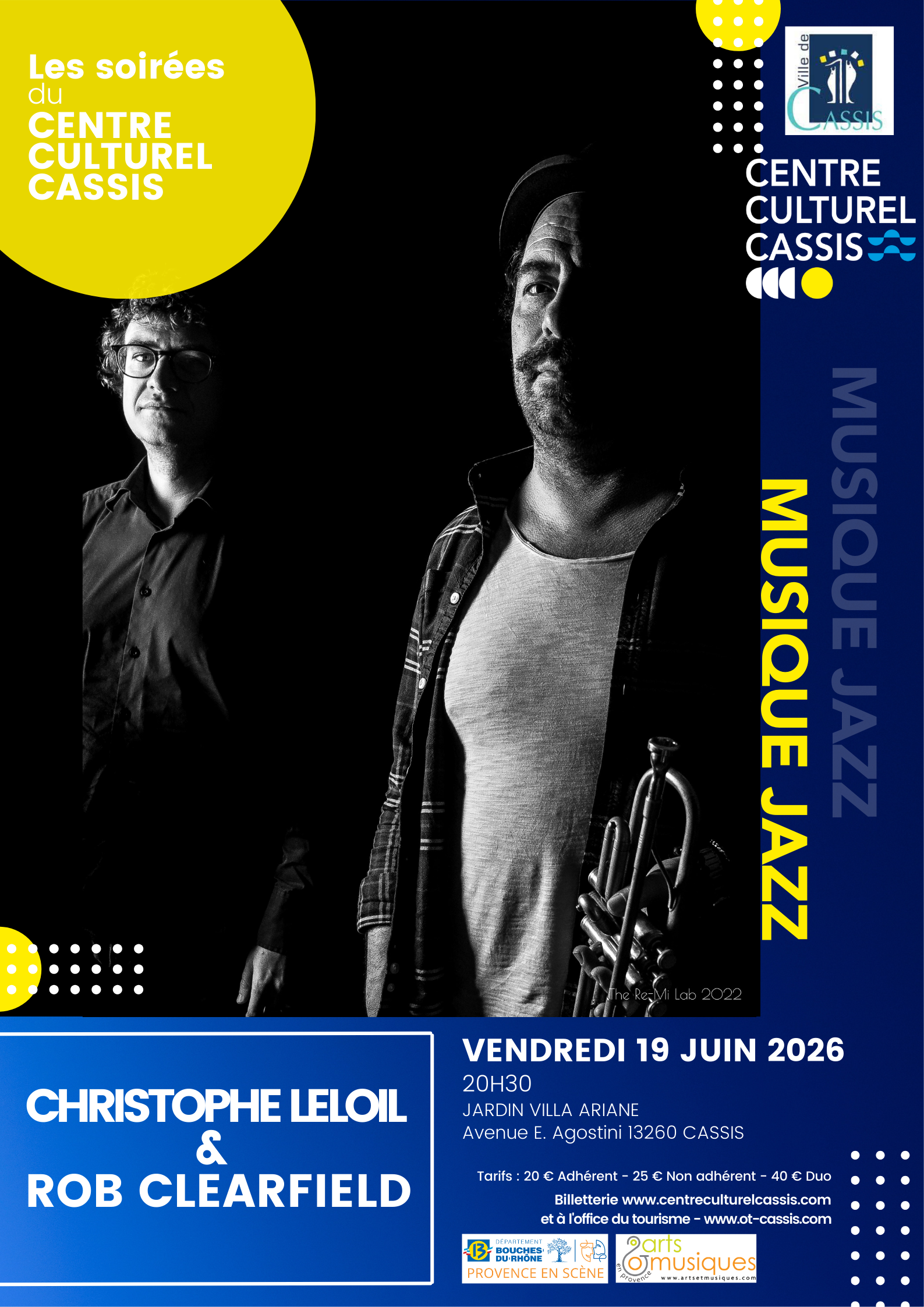 Les Soirées du Centre Culturel - Musique Jazz : Christophe Leloil & Rob Clearfield