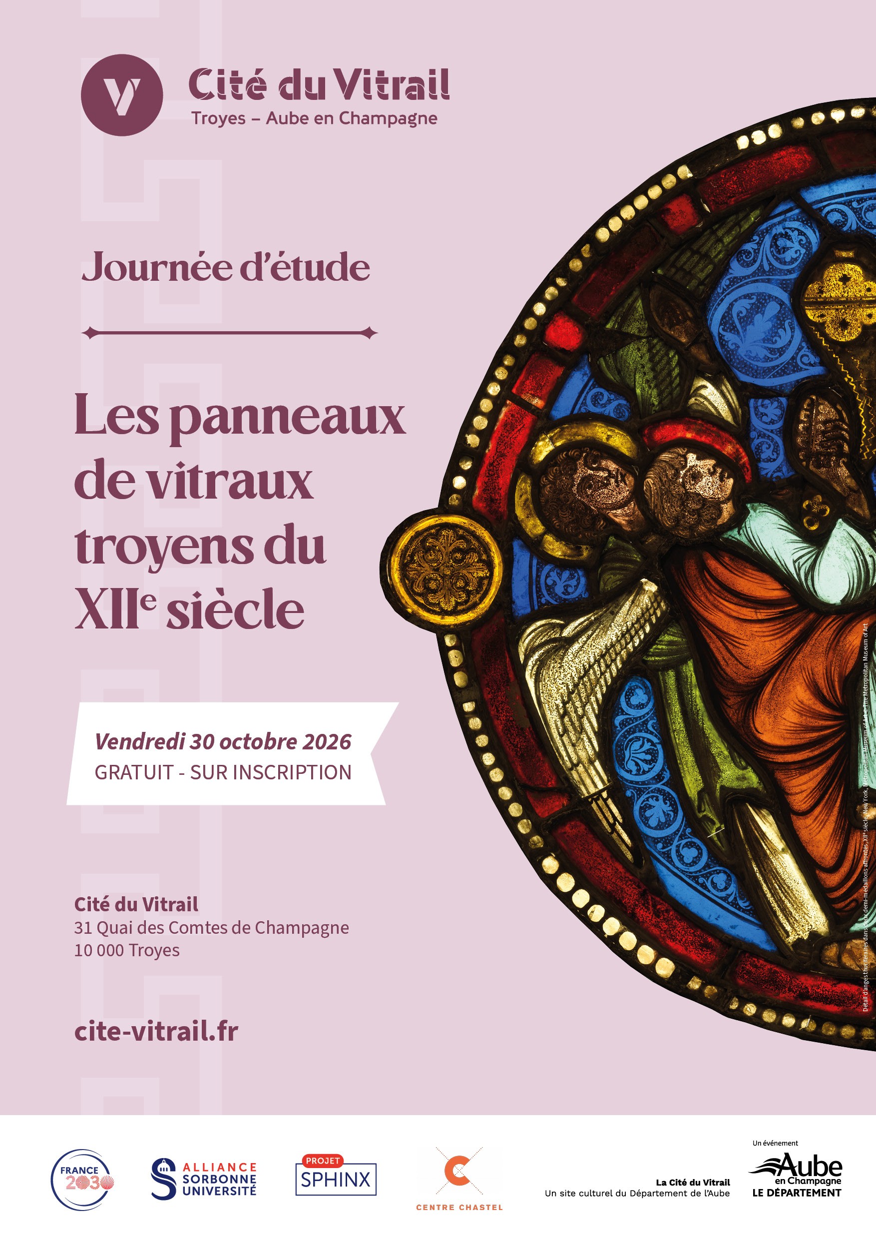 Journée d’étude : Les panneaux de vitraux du XIIe  siècle