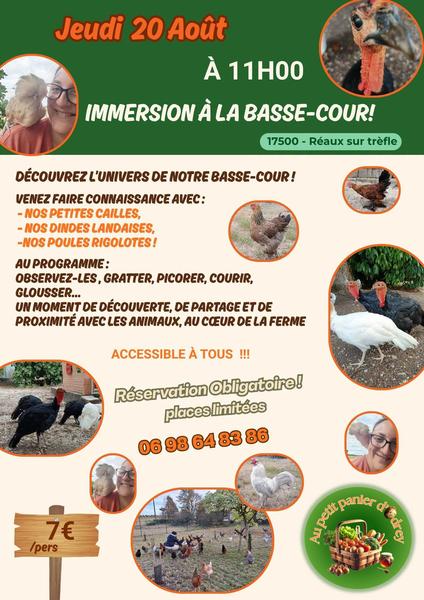 Immersion à la basse-cour