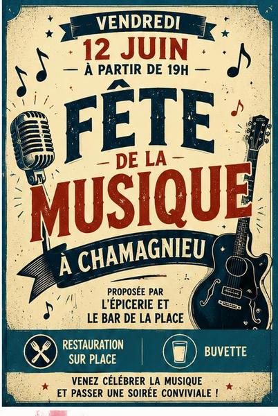 Affiche : fête de la musique de Chamagnieu