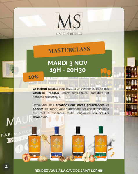 Masterclass whisky charentais
