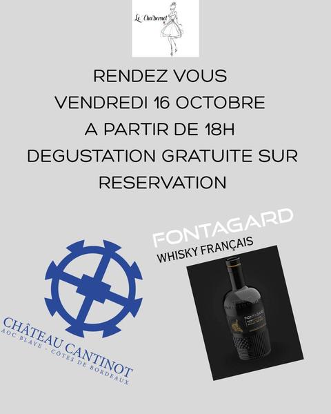 Dégustation de Whisky Fontagard/ Chateau Cantinot au Cha'bernet