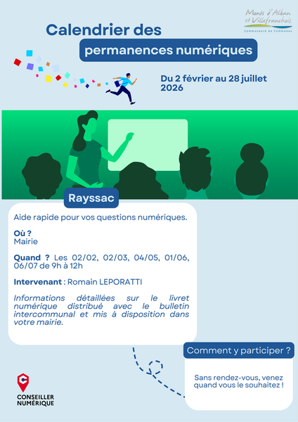 Calendrier des permanences numériques