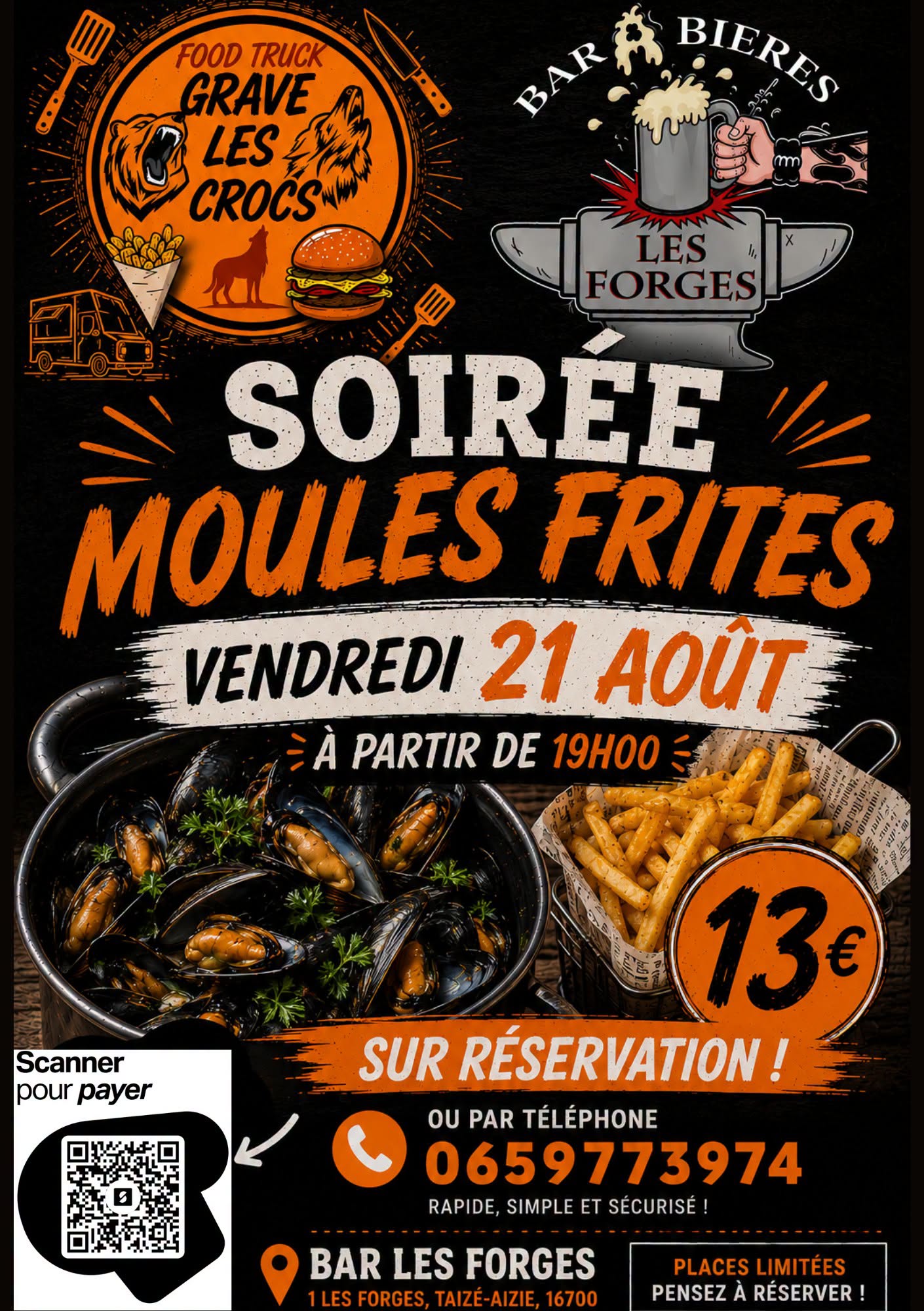 Soirée moules frites