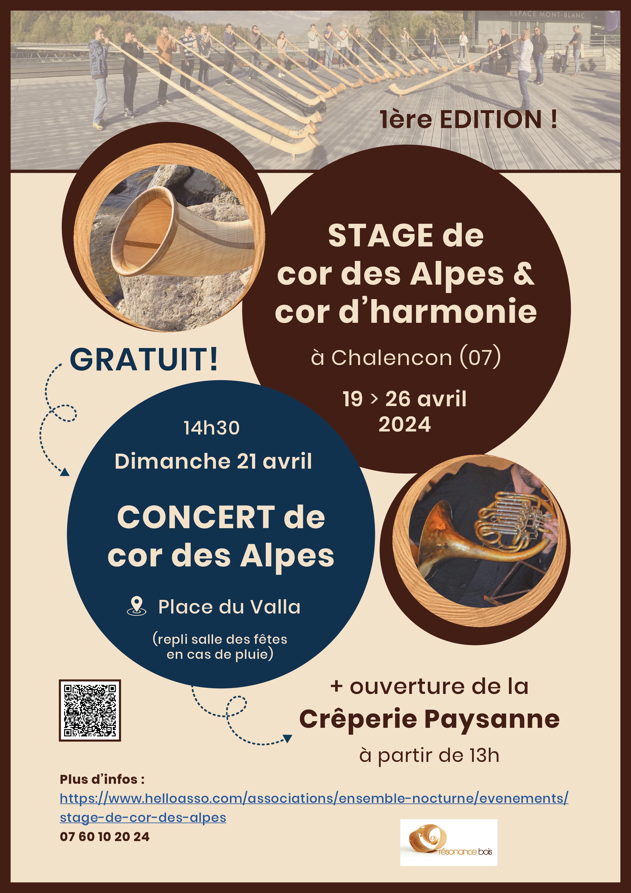 Events…Put it in your diary : Concert de cor des Alpes
