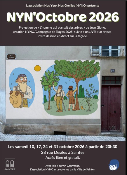 NYN'Octobre 2026 : projection et dessin en direct à Saintes !