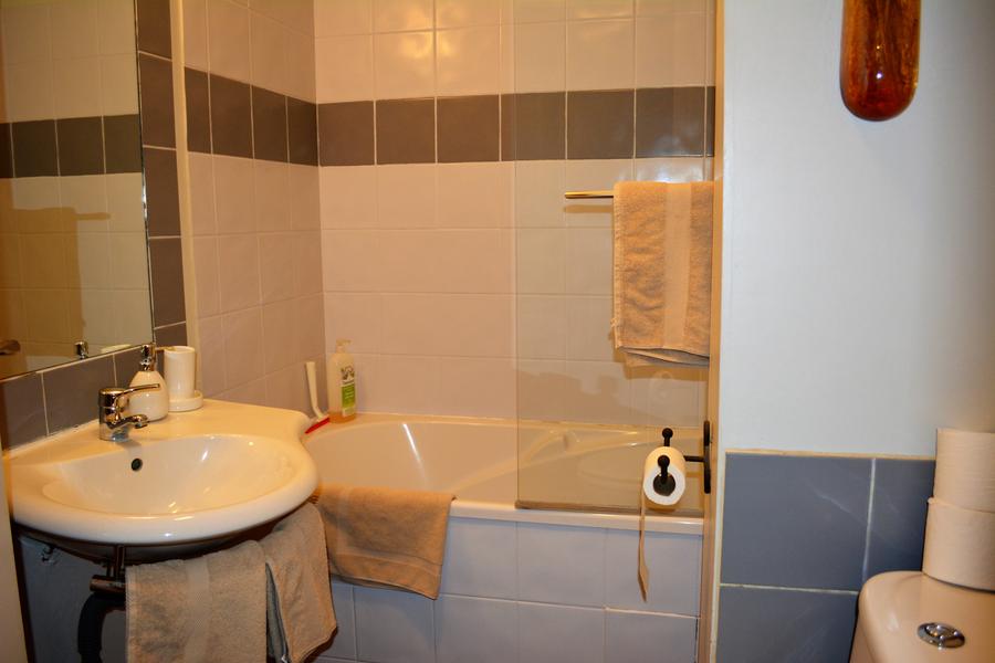 Salle de bain avec baignoire