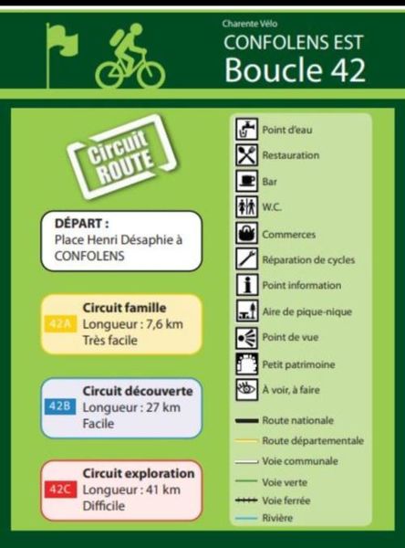 Circuit route Confolens Est : Boucle Locale 42 A