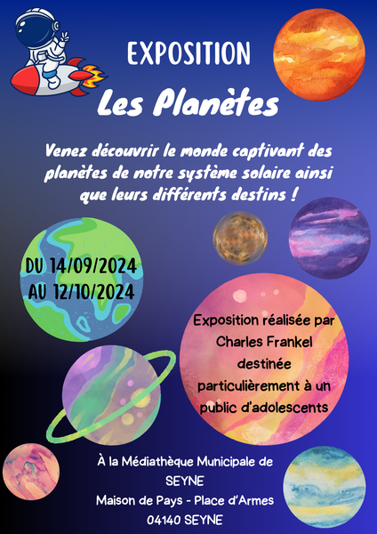 Exposition les planètes Du 14 sept au 12 oct 2024