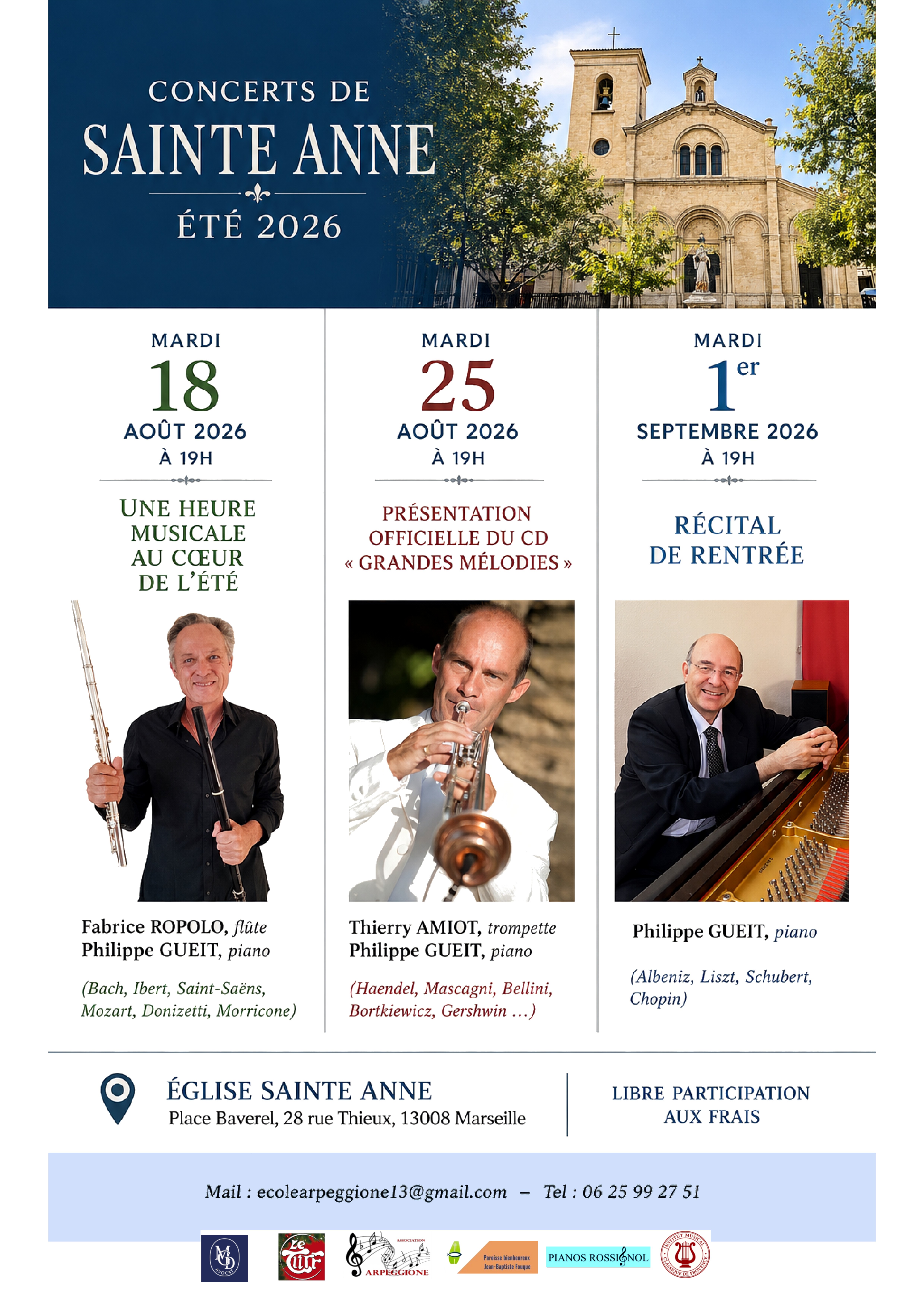 Concerts de Sainte Anne - été 2026