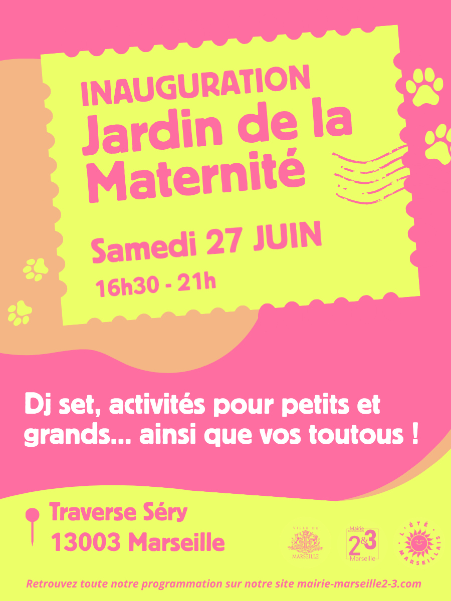 Inauguration du jardin de la Maternité