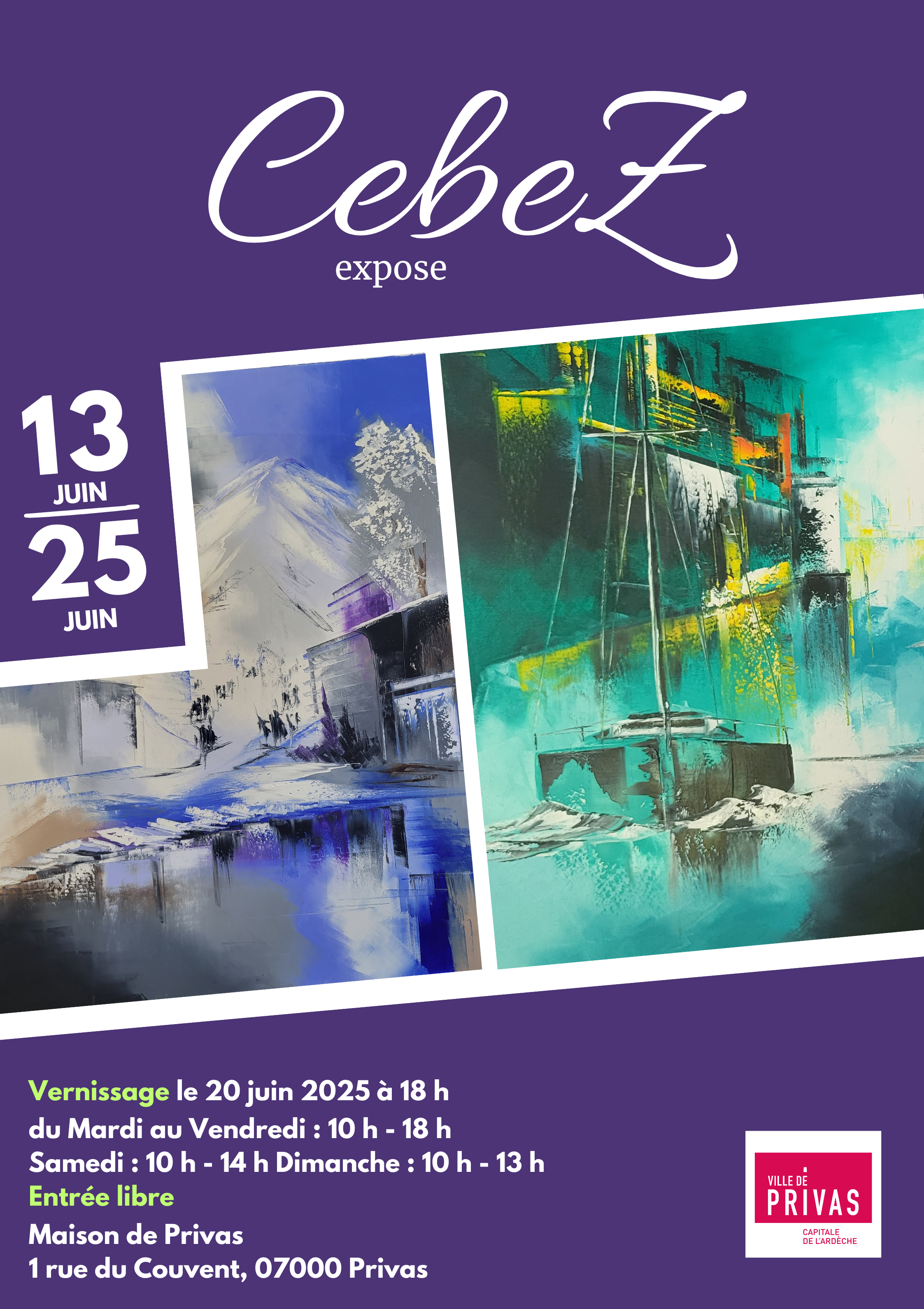 Rendez-vous futés ! : Exposition de peinture au couteau par CébéZ