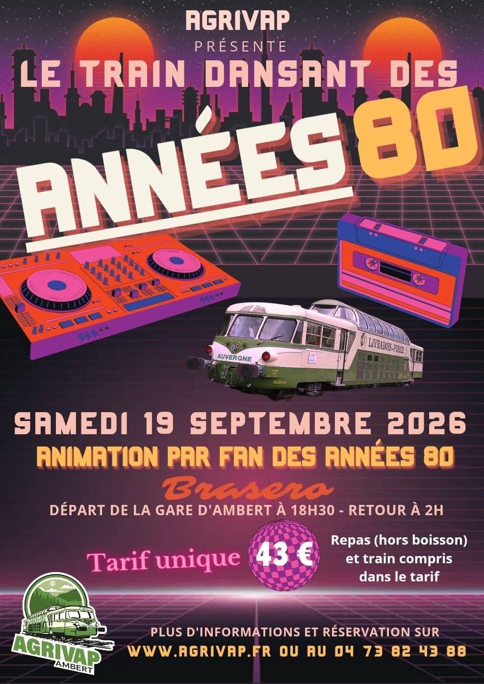 Train à Thème – train dansant années 80