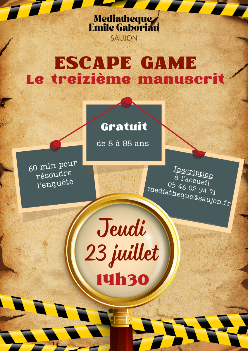 Escape game – Le treizième manuscrit