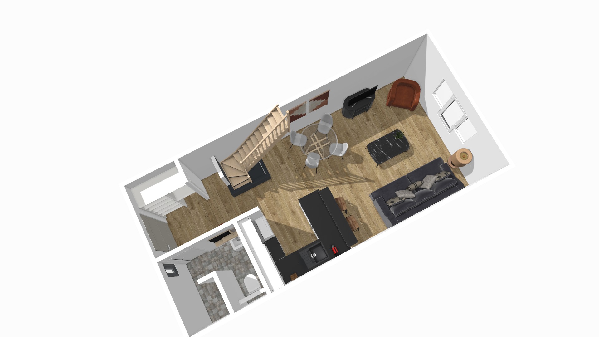 Plan 3D du Duplex