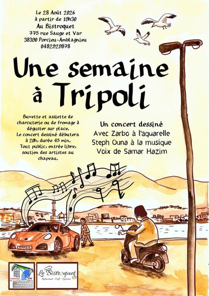 Concert dessiné - Une semaine à Tripoli au restaurant Au Bistroquet