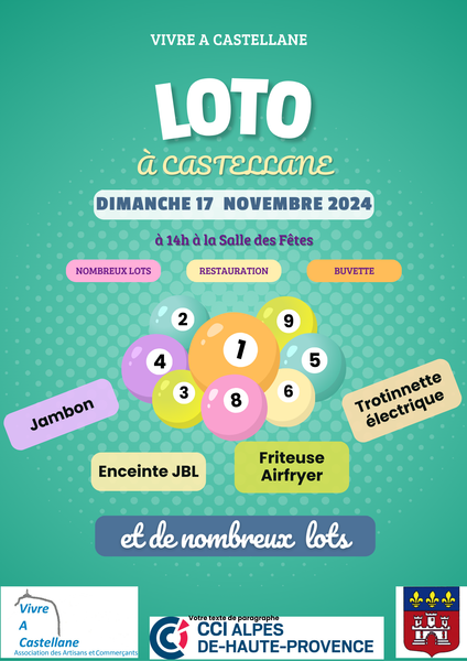 Loto des Artisans et Commerçants Le 17 nov 2024