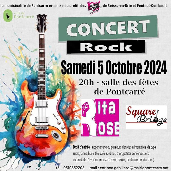 Concert Pop rock au profit intégral des Restos du cœur Le 5 oct 2024