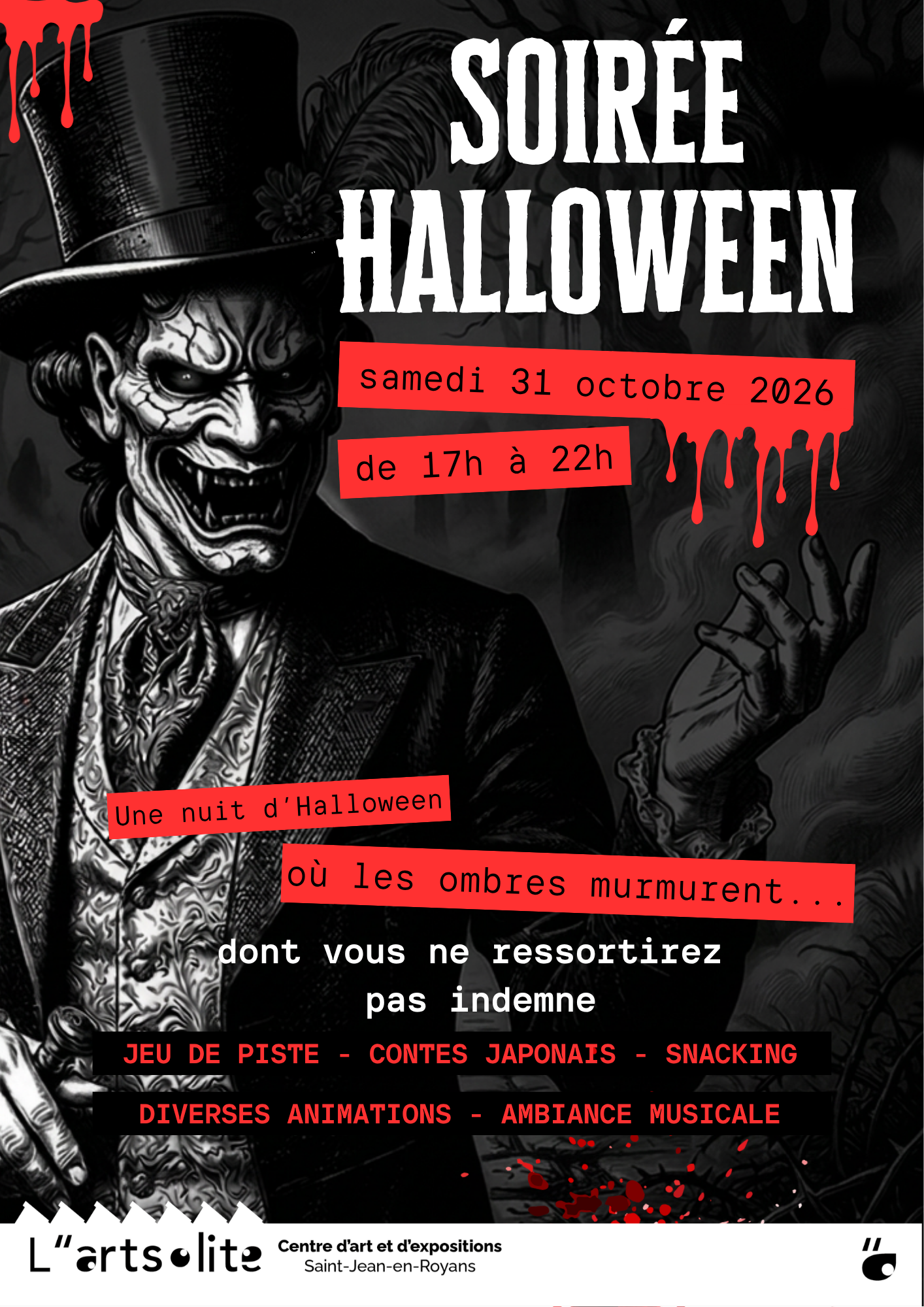 Soirée Halloween 2026 ! Contes et Légendes du Japon à L''artsolite_Saint-Jean-en-Royans