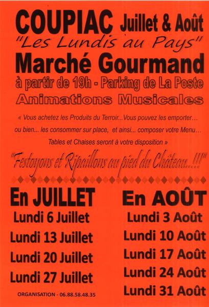 Marché gourmand nocturne de Coupiac