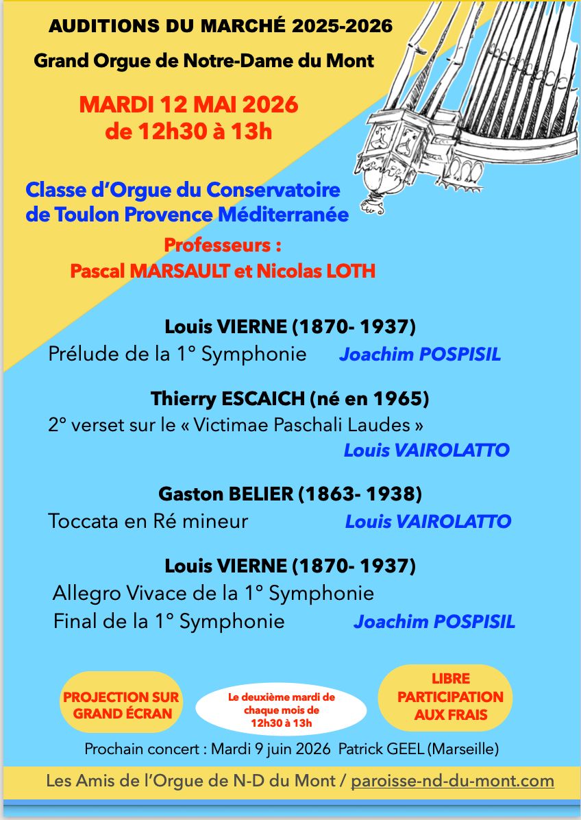 Les Auditions du marché : concerts d'orgue