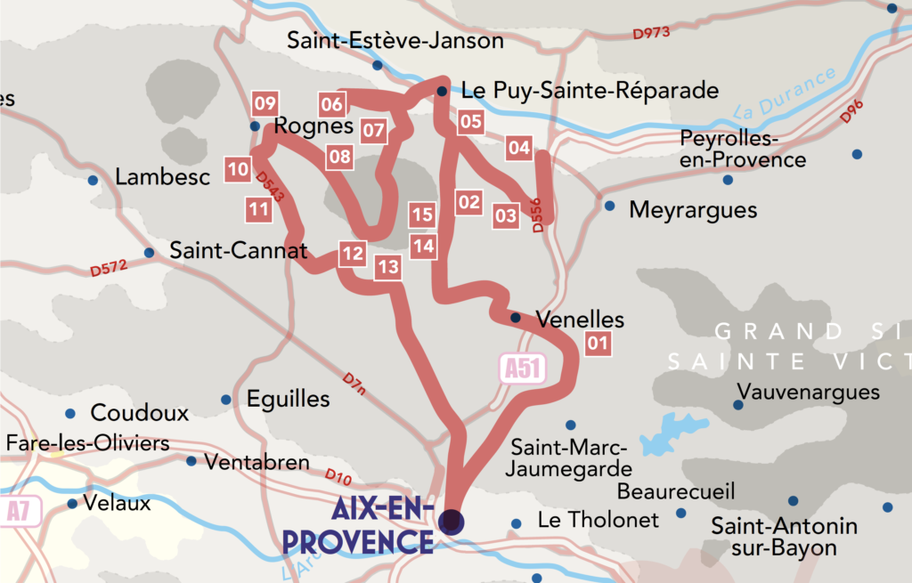 Le vignoble aixois, le vignoble des bastides - La Trévaresse et Plateau de Puyricard