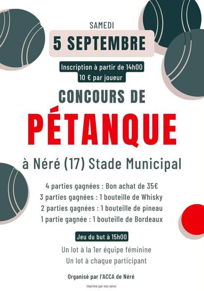 Concours de pétanque