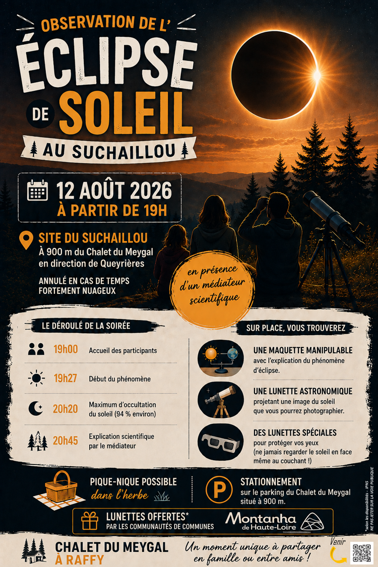 Eclipse solaire au Meygal