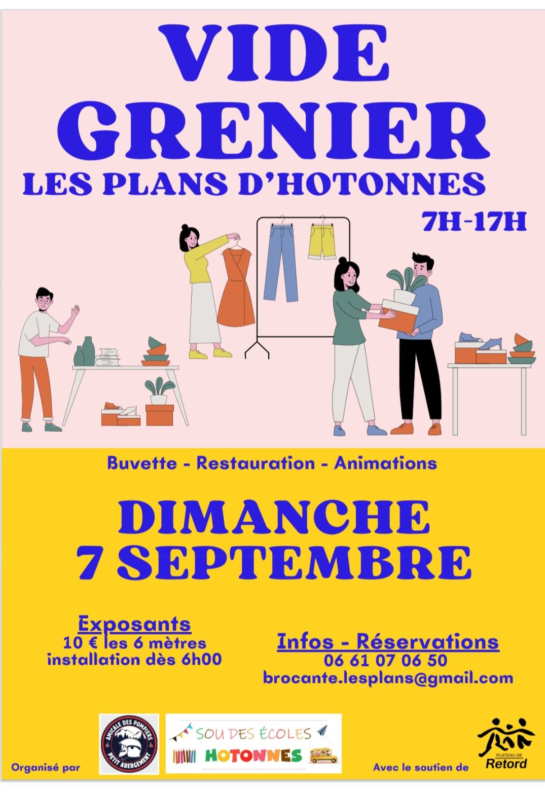 Vide grenier aux Plans d'Hotonnes