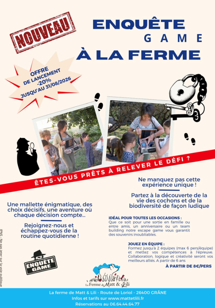 Enquête Game à la Ferme de Matt et Lili_Grane