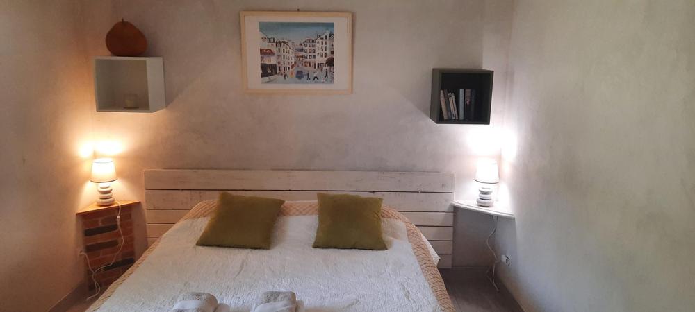 Chambre (lits 1 pers. jumelés) Gîte de la Colline - Olivier labellisé Gîtes de France Alpes-Maritimes à St Blaise