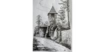 gravure-a-l-encre-de-chine-du-clocher-de-la-chapelle-de-fontagneux-realisee-par…