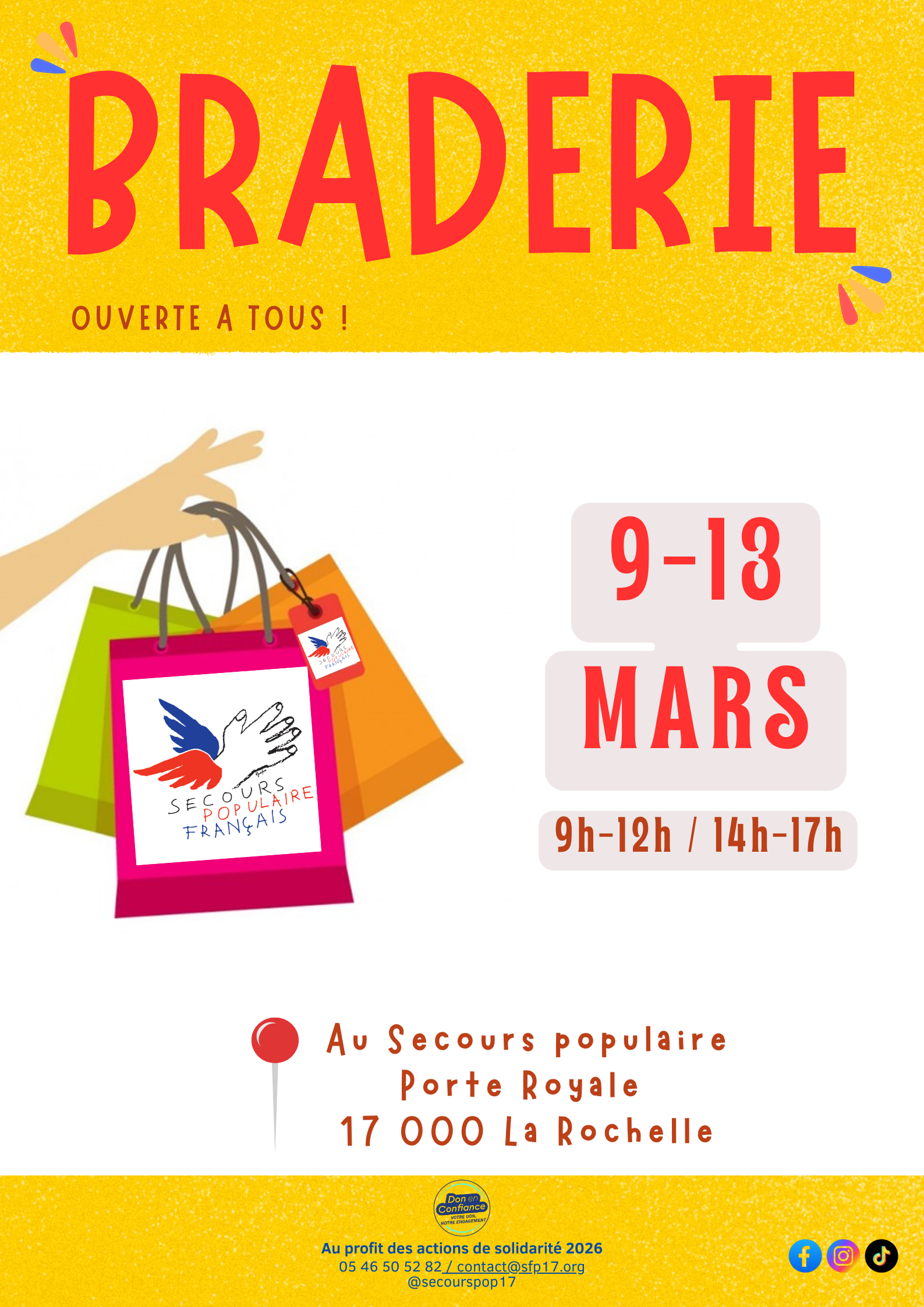 BRADERIE DU SECOURS POPULAIRE DE LA ROCHELLE