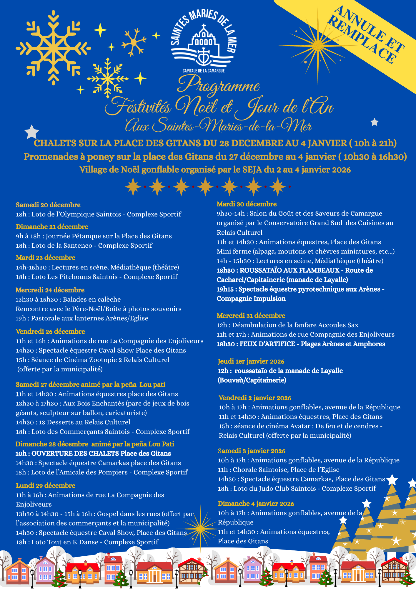 Festivités de Noël et Jour de l&rsquo;An