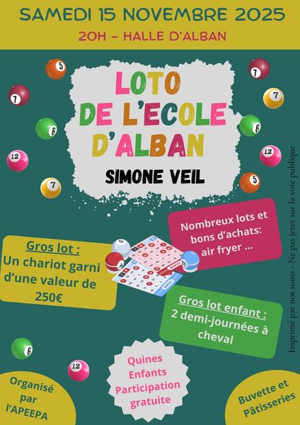 Loto de l'école Simone Veil - Alban