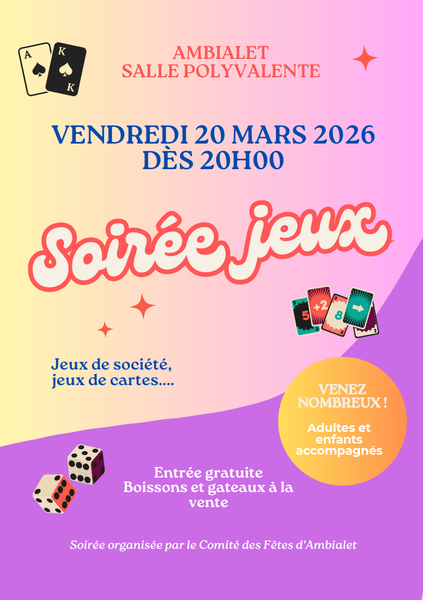 Soirée jeux à Ambialet