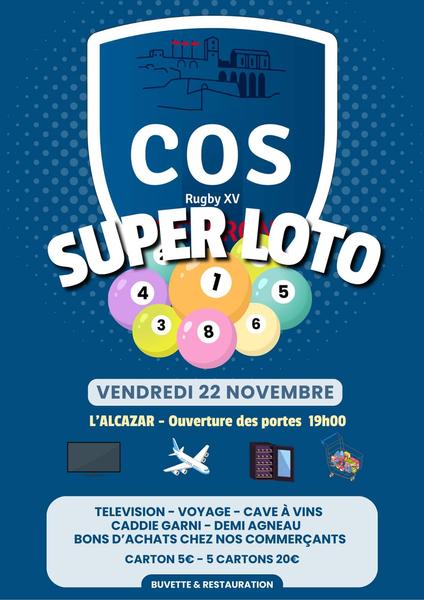 Super loto du COS Rugby Le 22 nov 2024