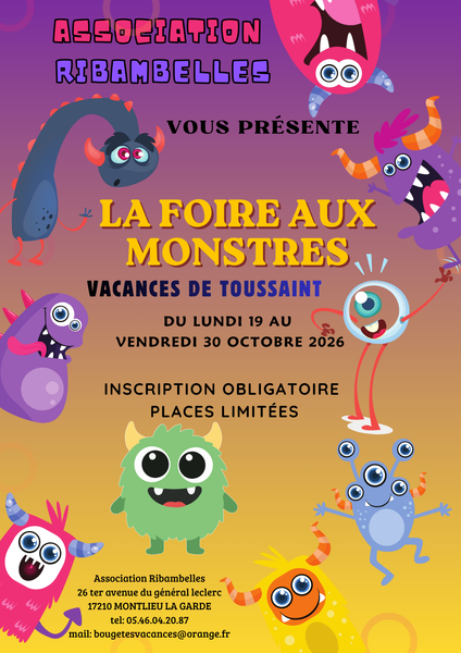L'association Ribambelles présente la foire aux monstres
