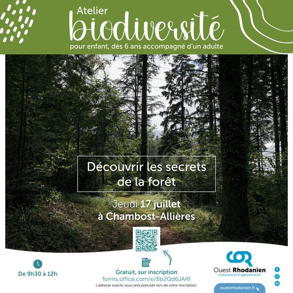 Atelier Biodiversité Parents Enfants organisé par la COR: \