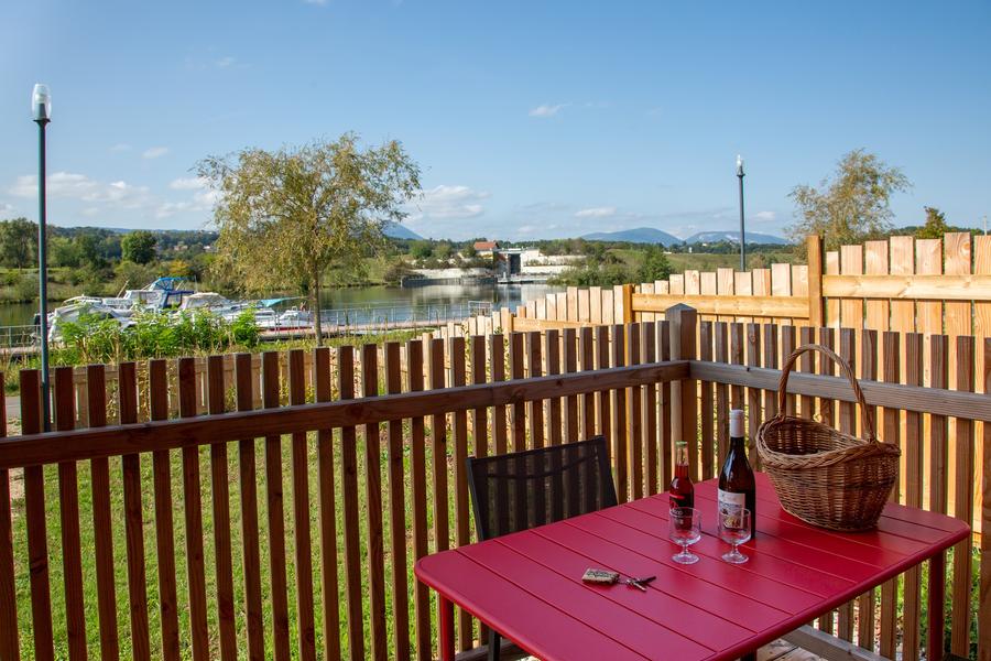 Vue depuis la cabane-spa duo