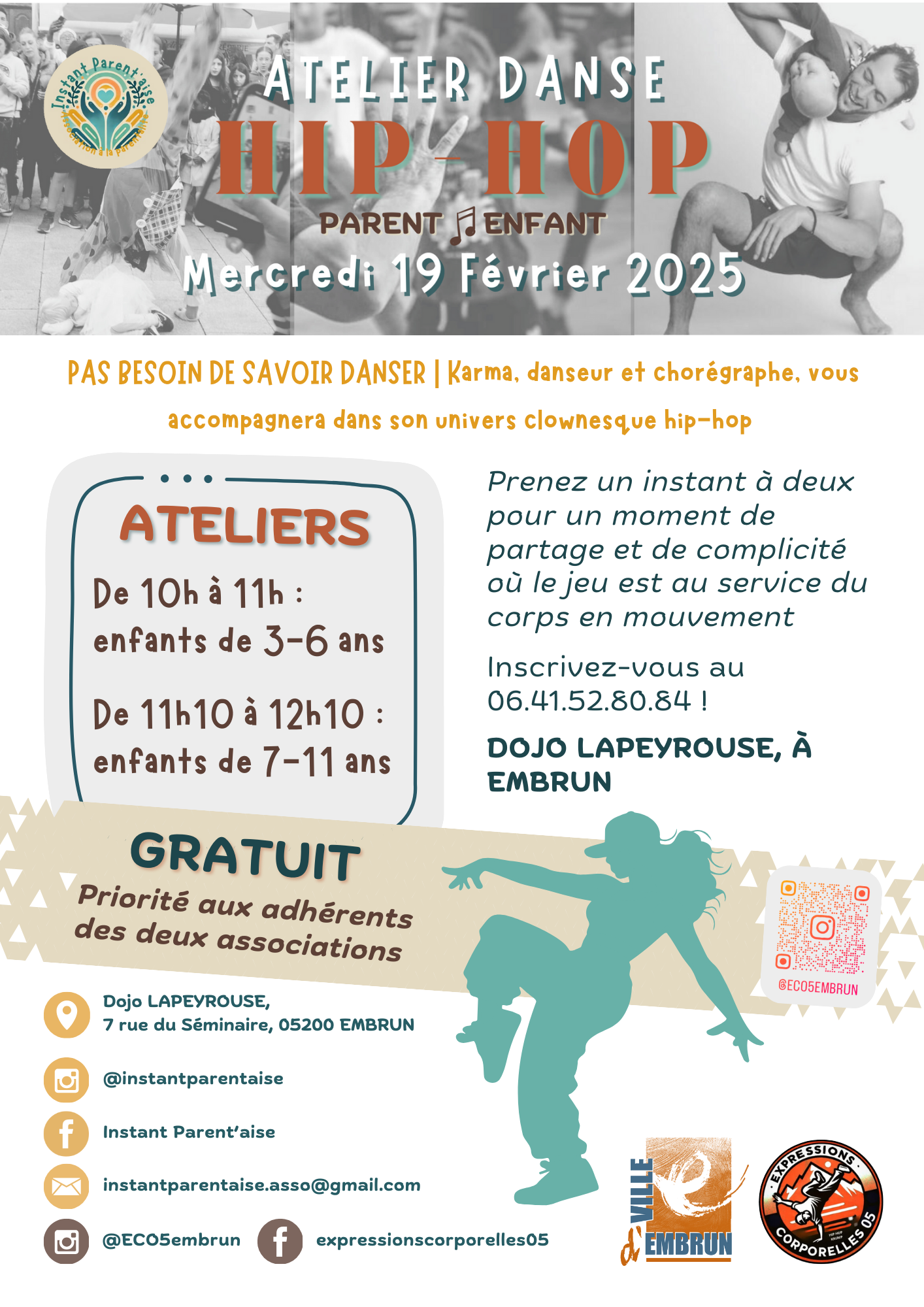 Atelier danse hip hop parents enfants